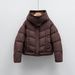 girl Girl Girl Pinghu Chixin 90 National Standard For Women, Solid Color, Thickened, Winter Short Style, Duck Down, New Down Jacket_ecoleips.com