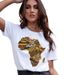 European And American Clothing, Round-neck Top, Harajuku Style, Continent Map, Short-sleeve T-shirt, Women's Summer Wear_ecoleips.com