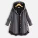 "Oversized Hooded Jacket – Asymmetrical Single-Breasted Coat In Solid Colors, Lightweight Rayon For Spring & Fall"_ecoleips.com
