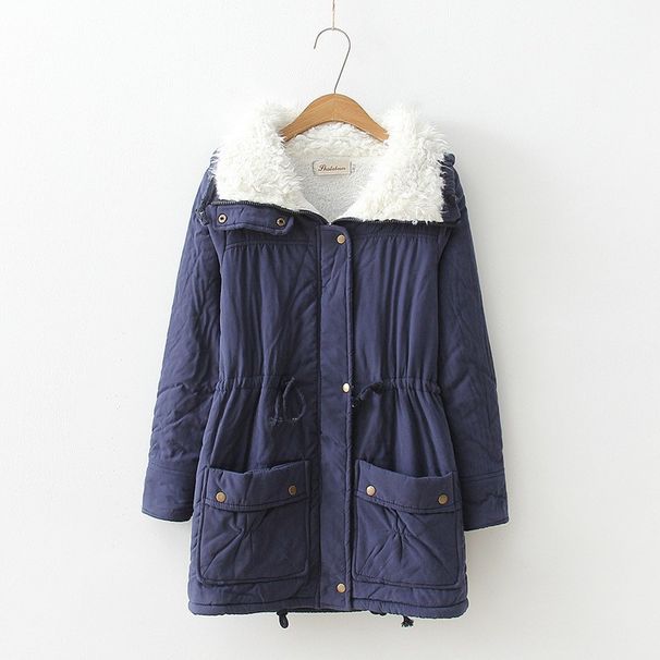 Women's Sweet Candy-Color Winter Coat – Oversized Lapel Belted Cotton Jacket, Soft & Warm Casual Outerwear, S-XXXL_ecoleips.com