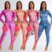 Women's Clothing Sexy Tight Printed Jumpsuit Two Piece Suit_ecoleips.com