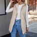 Women's Clothing Thin Warm Women's Lightweight Warm Quilted Vest Coat With Hood - Long Sleeveless Jacket For Casual Outfits (Black, Beige)_ecoleips.com