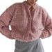 "Women's Soft Imitation Mink Fleece Cardigan - Cozy Oversized Knit Sweater Jacket For Autumn & Winter, Lazy Chic Style, Pink (One Size Fits All)"_ecoleips.com