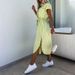 Women's Clothing New Spring And Summer Fashion Temperament Striped Long Skirt Lace Up Dress_ecoleips.com