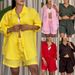 Women's Long Sleeved Shirt And Loose Pants Two Piece Set Autumn/Winter Casual Fashion Thin Polyester Adult Size Regular_ecoleips.com