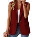 New Sleeveless Blazer Women's Casual Office Jacket - Lightweight Loose Fit, Notched Lapel, Multiple Colors_ecoleips.com