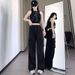 Aria Basics French Style Cargo For Women 2024 New Spring And Autumn Small Stature Wide-Leg Casual Loose Hiking Sports Pants_ecoleips.com