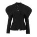 Women's Clothing Women’s Elegant Tweed Blazer – Classic Black & White Slim-Fit Jacket (S-L)_ecoleips.com