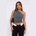 European And American Style Spring And Summer New Y2K Hot Girl Women's Oblique Shoulder Sleeveless Sexy T Shirt Design Sense Slim Fit Top_ecoleips.com