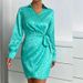 Women's Sexy French Style Leopard Print Mini Dress – Button Down Shirt Collar With Tie Belt, Casual Office Party Gown_ecoleips.com