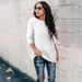 Women's Clothing Knitted Sweater Splicing Pullover Sweater Women With Autumn New Arrival Slim Fit Knit Sweater - Color Block Pullover_ecoleips.com