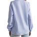 2025 New Fashion Women's Puff Stripe Ruffle Stand Collar Long Sleeve Shirt_ecoleips.com