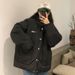 girl Girl Girl 2025 Winter New Korean Couple's Workwear Coat Salt Style Female Student Cotton Padded Jacket_ecoleips.com