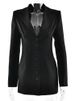 JULISSA MO Sexy V-neck Long Sleeve Women Blazer Dress Black Single Breasted High Waist Dress Winter New Elegant Party Club Dress_ecoleips.com