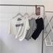 Women's Clothing Soft Modal Off Shoulder T Shirt Women's Summer Letter Loose Irregular T Shirt Top_ecoleips.com