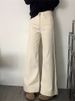 2026 Fall Winter Women's Loose Pants New Style Casual Slimming Pure Color High Waist Straight Jeans_ecoleips.com