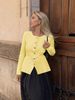 Women's Elegant Round Neck Long Sleeve Knitted Cardigan European American Style Solid Color Cardigan With Metal Button Design New Autumn Style_ecoleips.com