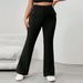 Aria Basics Cross-border European American Plus-size Women's Clothing 2026 Ins Street Style Retro Flared Pants With Flap Pockets And_ecoleips.com