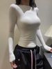 Pure Cotton Black Long Sleeve Round Neck T-Shirt Women's Autumn Winter Slim Fit Base Shirt Inner Wear Casual Style Fashionabl..._ecoleips.com