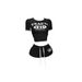 Women’s Clothing New R Fashion Slim Sexy Letter Printing Elastic Sports Style Short Sleeved Lace Up Shorts Suit For Women_ecoleips.com