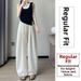 Women's Washed Tencel Lyocell Wide Leg Pants Summer Thin Casual Cotton Linen Loose Fit Curved Blade Pants_ecoleips.com