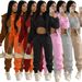Aria Basics Aria Basics In Stock 2026 European And American New Women's Clothing Cross-border Fleece-lined Hoodie Sports Casual Three-piece Set_ecoleips.com