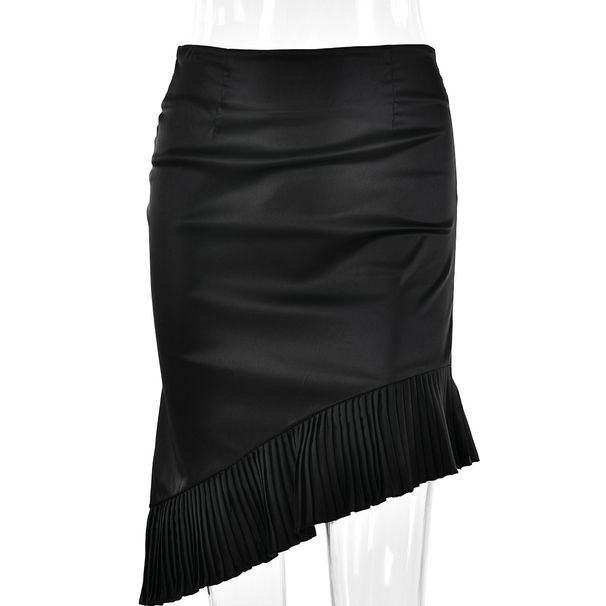 Women Trendy Versatile Mermaid Skirt With Pleated Detail & Slim‑Fit Silhouette_ecoleips.com