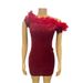 Women’s Clothing New Sequins Solid Color Stitching Feathers Slim Fit Sexy Hip Dress Women's Clothing_ecoleips.com