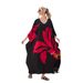 Bohemian Print Batwing Sleeve Cover-Up Dress - Lightweight Beach Kimono For Women, Bikini Wrap, Plus Size Vacation Tunic, Quick-Dry Polyester_ecoleips.com