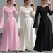 Women's Long Sleeved Satin Dress with Fitted Waist Arabian Style Middle Eastern Saudi Arabia Dubai Fashion Muslim Clothing_ecoleips.com