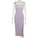 Voya European American Foreign Trade Women's Summer Backless Beach Dress, Sexy Hot Girl Knitted Strap Dress For_ecoleips.com