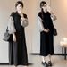 Autumn New Korean Fashion Patchwork Two-Piece Maternity Dress_ecoleips.com