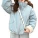 girl New European Parka For Women 2025 Winter Fleece-Lined Workwear Jacket Petite Lamb Wool Cotton Coat_ecoleips.com