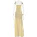 European American Style Women's Long Dress Elegant Sexy Low Cut Halter Waist Cinching Backless Fishtail Skirt_ecoleips.com