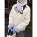 Double-sided Cotton-padded Clothes, Fleece Korean Cotton-padded Clothes V-type Cotton-padded Jackets 2025 New Warm And Loose Coats_ecoleips.com