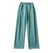 Women’s Clothing Online Autumn And Winter Hot Style Drawstring Ankle Sweatpants Women Chic Hot Girl Sports Pants Straight Loose Wide Leg Pants_ecoleips.com