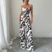 Women's Clothing Zebra Print Jumpsuit For Women - Sexy Strapless Romper With Adjustable Waist, Long Pants For Party, Office & Night Out_ecoleips.com