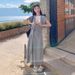 Plus-size Stylish Lace-up Waist-cinching For Women, 2026 Summer Fashion, Trendy And Slimming Casual Shirt Dress_ecoleips.com