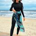 Women's Long Sleeve Rash Guard Swimwear Set With Skirt - UPF 50+ Sun Protection Modest Beach Outfit (Multiple Colors & Sizes Available)_ecoleips.com