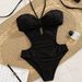 New 2025 Women's One Piece Swimsuit Solid Color Sexy And Stylish Beachwear for Ladies_ecoleips.com