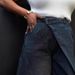 Women's Clothing Retro Distressed Washed Denim Jeans Reversed Waistband Regular Fit Spring/Autumn Solid England Fashion_ecoleips.com