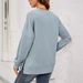 Women's Round Neck Long-sleeved Pullover With Split Hem_ecoleips.com