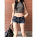 Retro Sweet Spice Girl Denim Super Shorts Women's Summer Low Waist Skinny Curled Pants Small American Hip Wrap Hot Pants_ecoleips.com