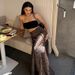 Leopard Print Sexy Hip Fishtail Skirt Floor Length Skirt 2024 European And American New Spring Women's Clothing Drape Long Skirt_ecoleips.com