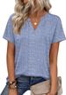 Zeagoo Womens Tops Short Sleeve Summer V Neck Shirts Work Blouses Business Outfits Fashion Clothing_ecoleips.com