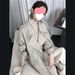 2026 Spring New Loose-Fit Korean Style Turn-Down Collar Trench Coat For Women, Double-Breasted Mid-Length Textured Coat,_ecoleips.com