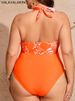 2026 Print Patchwork Plus Size Swimwear Womend Push UP Lady Large One Piece Swimsuit Chubby Brazilian Beach Curvy Bathing Suit_ecoleips.com