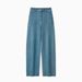 Women's Clothing Row Niche Eco Friendly Denim Four Way Stretch Retro Washed Loose Curved Dividing Line Cocoon Jeans_ecoleips.com