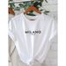 European And American Cross-border Foreign Trade Women's Clothing, Fun Letter Print Round-neck Short-sleeve T-shirt Top_ecoleips.com