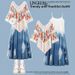 Summer Trendy Outfit Women's Slimming Blue Dyed Ort Sve T-irt And Dr Set Casual Loose Waist Medium Soft Fabric_ecoleips.com